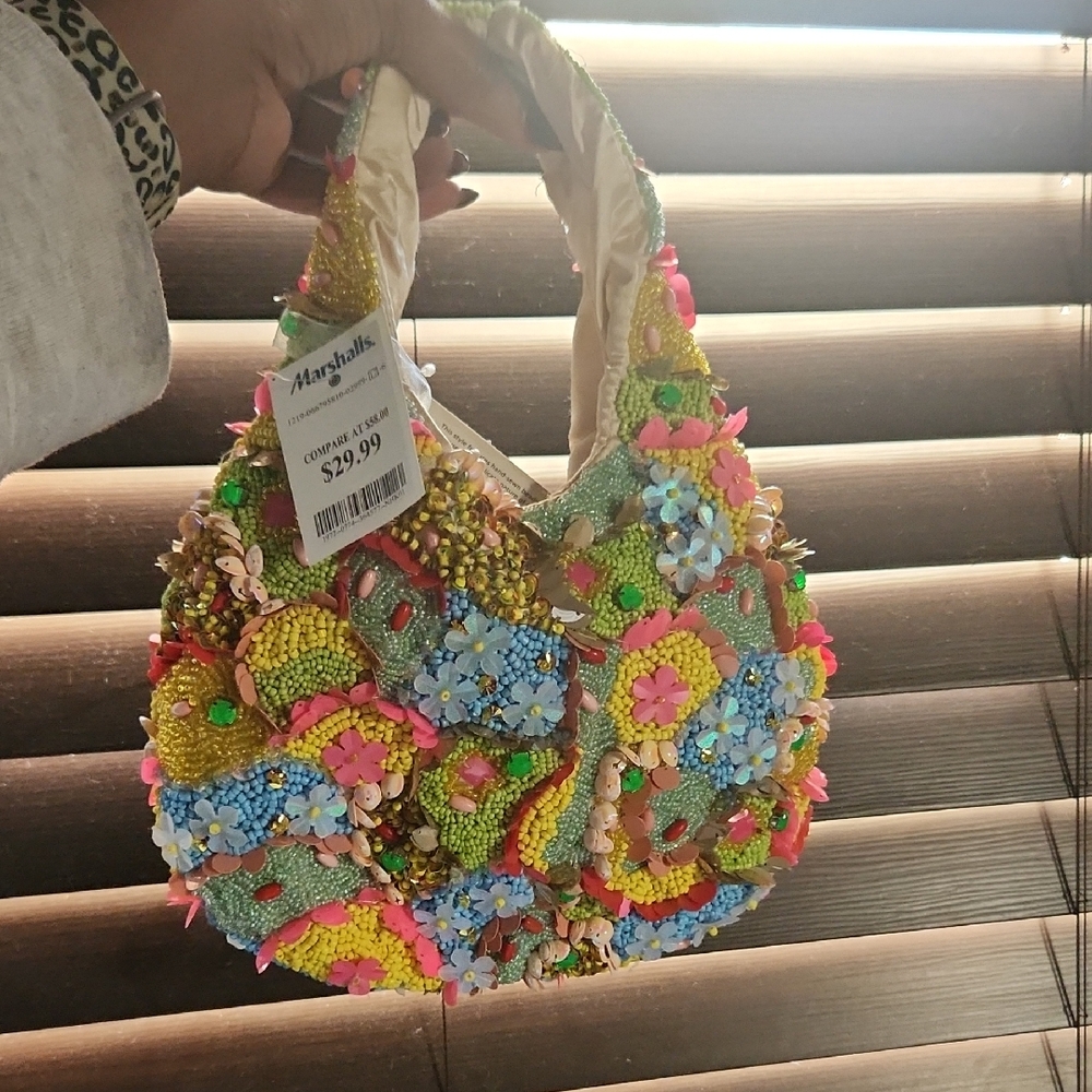 Colorful Beaded Women's Bag